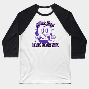 Stoicism Amor Fati-Love Your Fate Excited Cartoon Heart Baseball T-Shirt